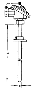 WRP-330活動(dòng)法蘭裝配式熱電偶安裝圖片